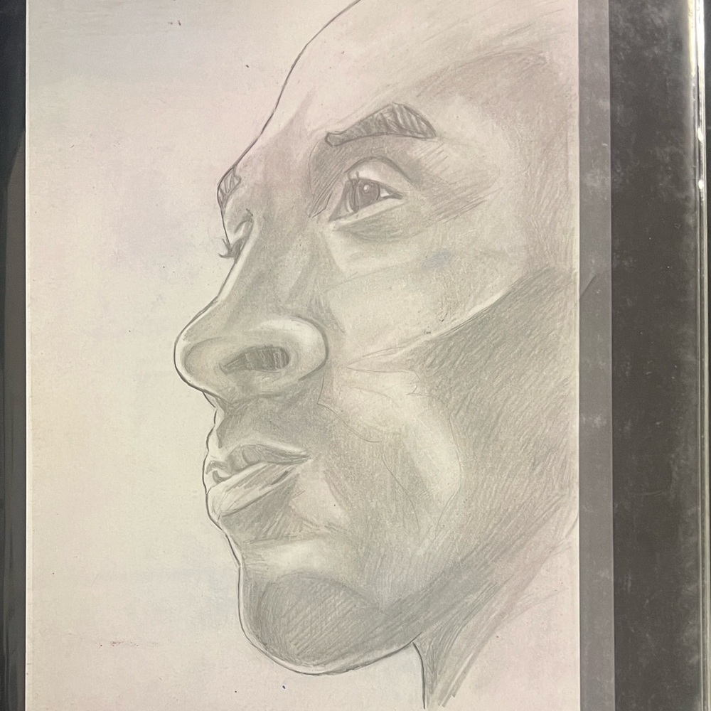 NBA Gray Portrait Drawing
